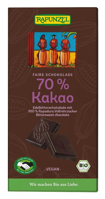 Produktfoto zu Edelbitter Schokolade 70 % Kakao