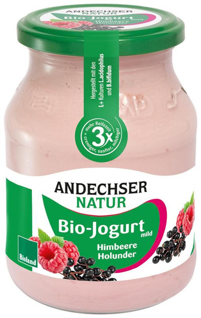 Produktfoto zu Joghurt Glas Himbeere Holunder