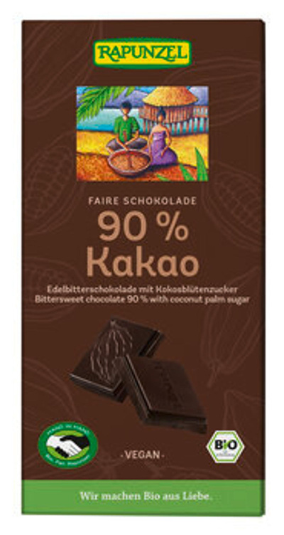 Produktfoto zu Edelbitter Schokolade 90 % Kakao