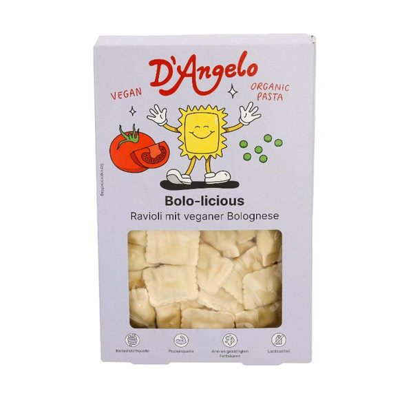 Produktfoto zu Ravioli mit veganer Bolognese