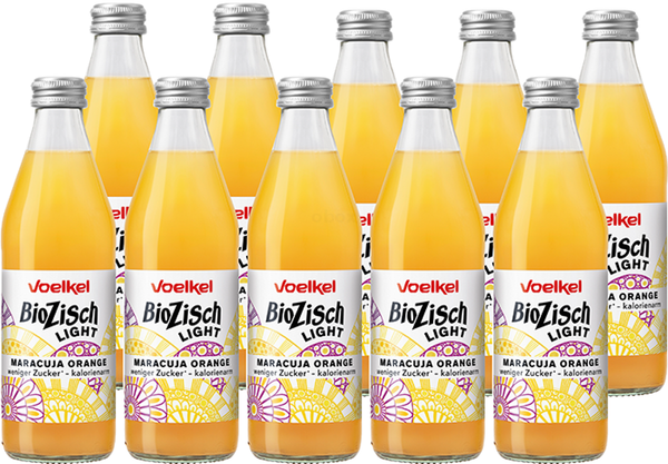 Produktfoto zu BioZisch Maracuja Orange light Kasten