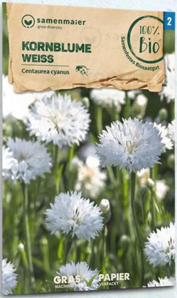 Produktfoto zu Saatgut Kornblume weiss