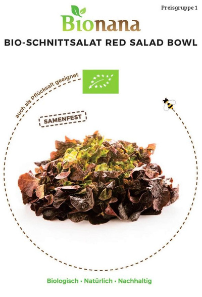 Produktfoto zu Saatgut Schnittsalat Red Salad Bowl