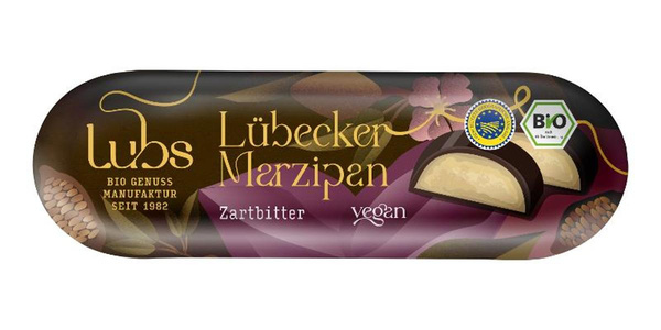 Produktfoto zu Marzipanbrot mit Zartbitterschokolade