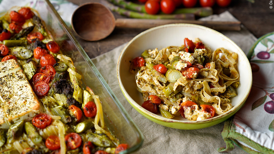 Rezeptbild für One-Pot-Pasta mit Spargel