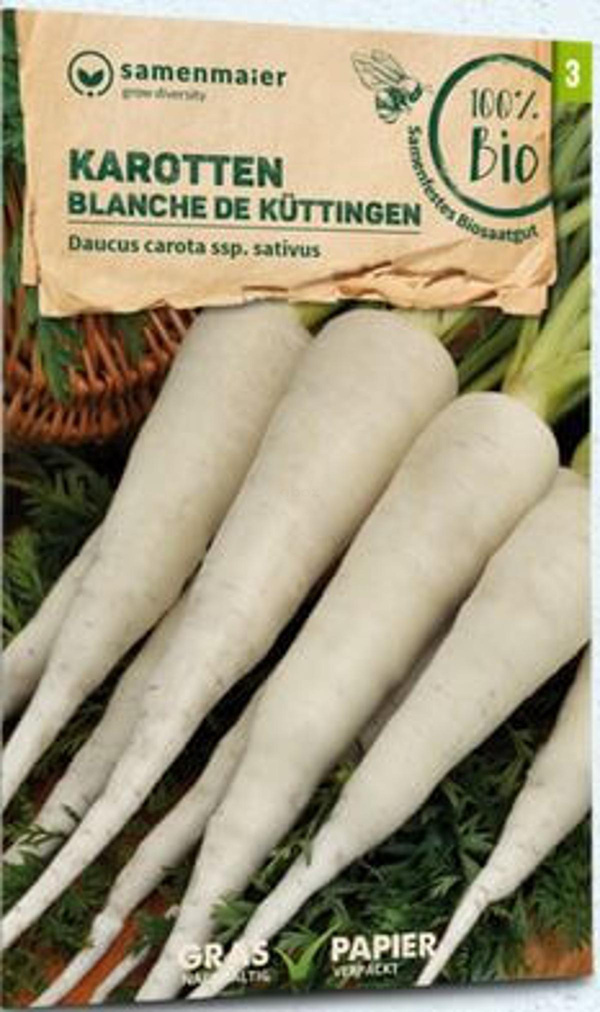 Produktfoto zu Saatgut Karotten weiß