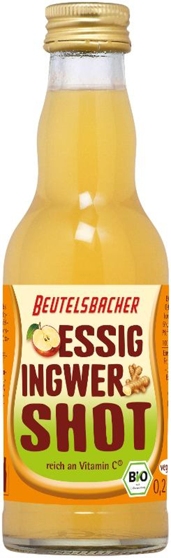 Produktfoto zu Quattro Shot Ingwer Kurkuma Apfelessig 0,2 l