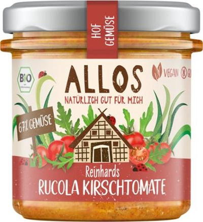 Produktfoto zu Aufstrich Hofgemüse Rucola Kirschtomate