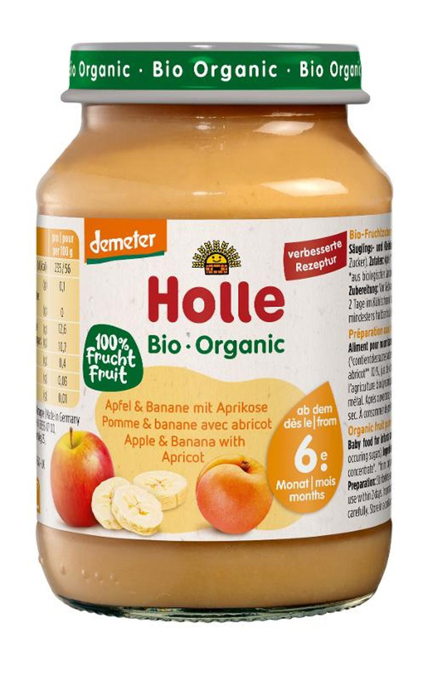Produktfoto zu Babygläschen Apfel & Banane mit Aprikose