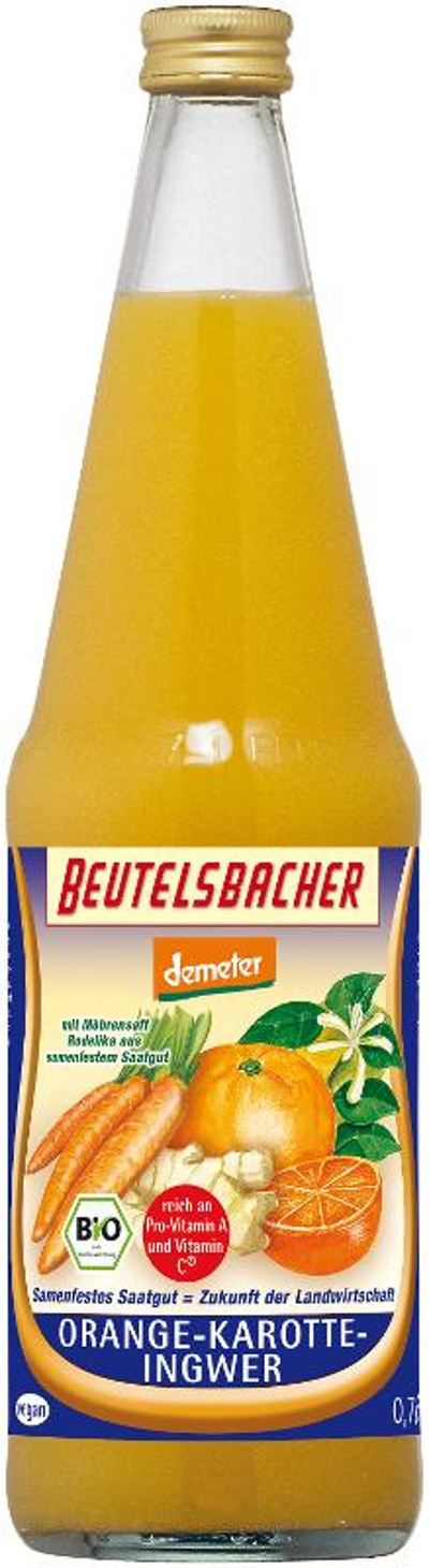 Produktfoto zu Orange-Karotte-Ingwer-Saft 0,7 l