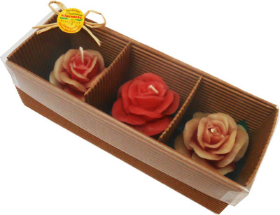 Produktfoto zu Drei Röschen im Geschenkkarton