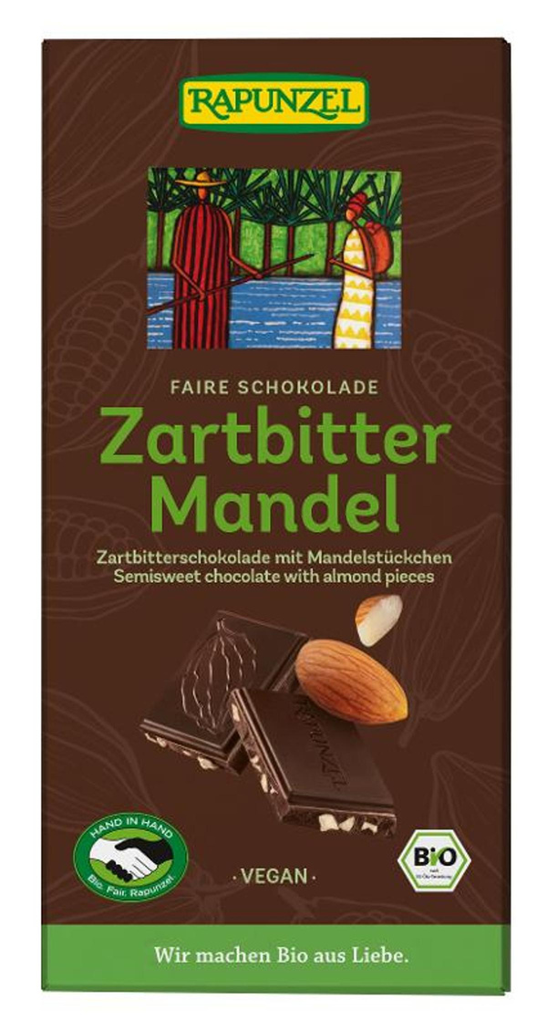 Produktfoto zu Zartbitterschokolade Mandel