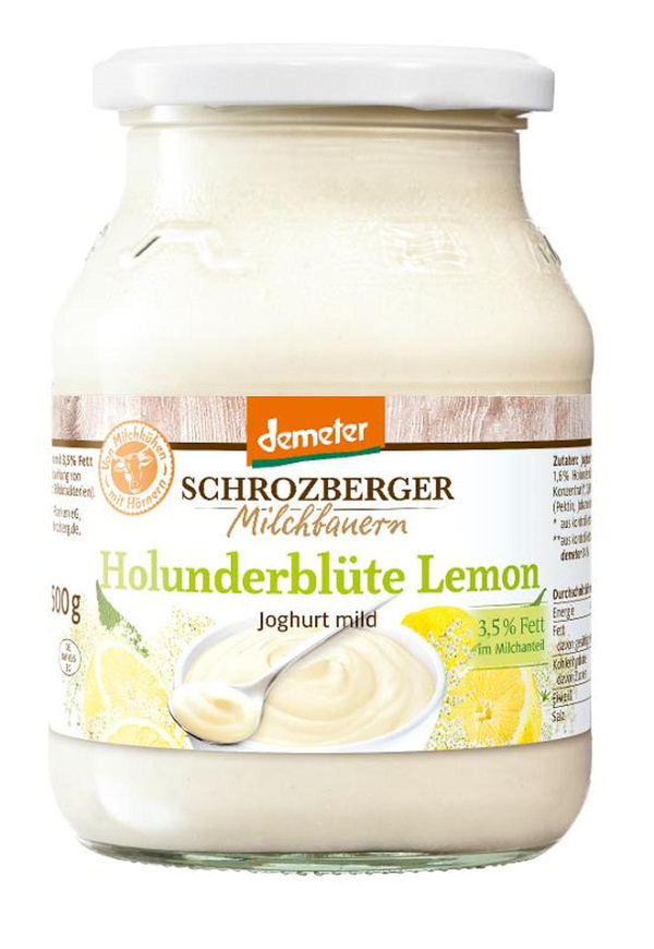 Produktfoto zu Joghurt Glas Holunderblüte-Lemon