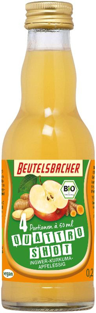 Produktfoto zu Quattro Shot Ingwer Kurkuma Apfelessig