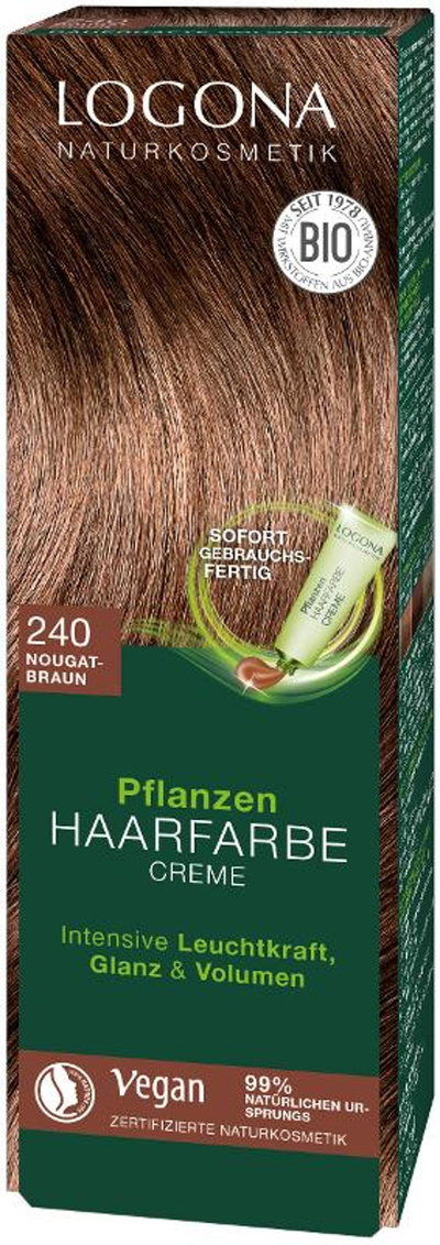 Produktfoto zu Pflanzen Haarfarbe Creme 240 nougatbraun