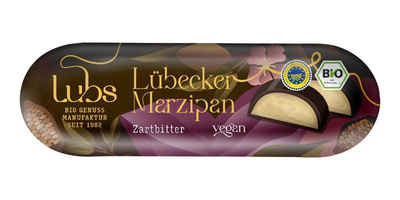 Produktfoto zu Marzipanbrot mit Zartbitterschokolade