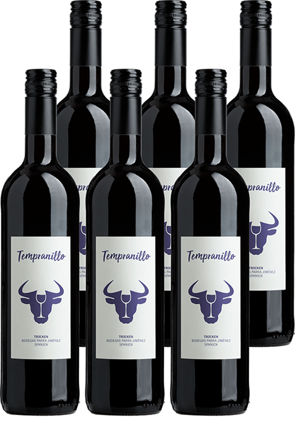 Produktfoto zu Tempranillo rot Kiste 6 x 0,75 l