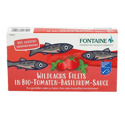 Produktfoto zu Filet vom Wildlachs in Tomaten-Basilikum-Creme