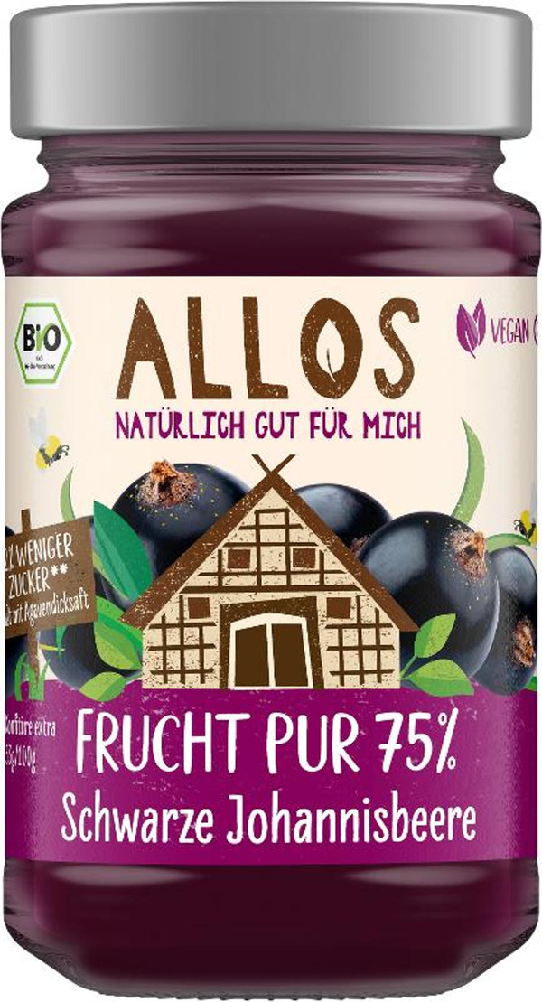 Produktfoto zu Frucht PUR schwarze Johannisbeere