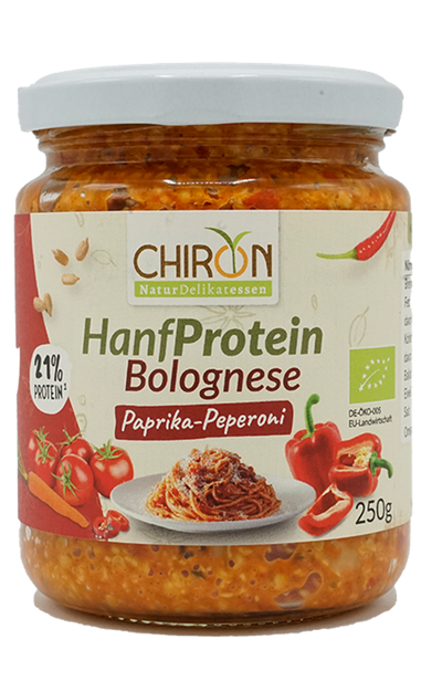 Produktfoto zu HanfProtein Bolognese Paprika-Peperoni