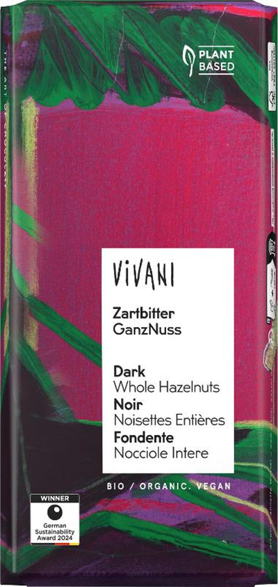 Produktfoto zu Schokolade Zartbitter Ganznuss