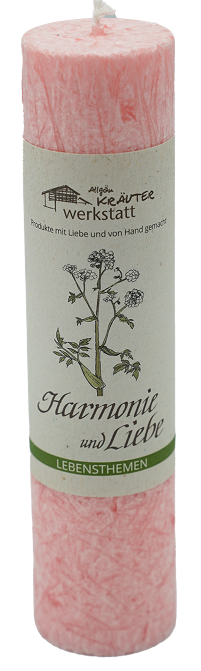 Produktfoto zu Heilkräuterkerze Harmonie und Liebe
