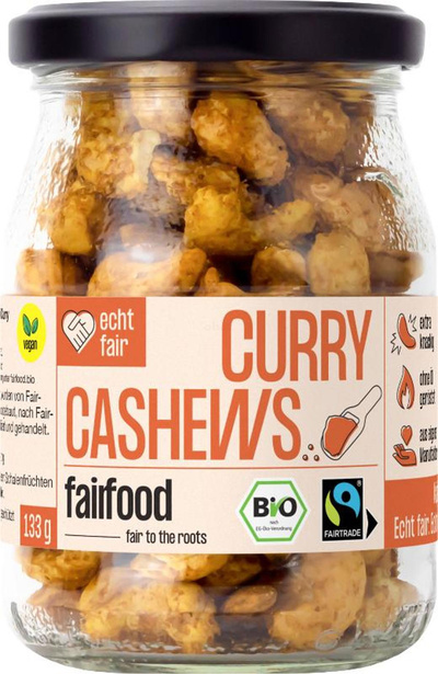Produktfoto zu Faire Cashews mit Curry geröstet