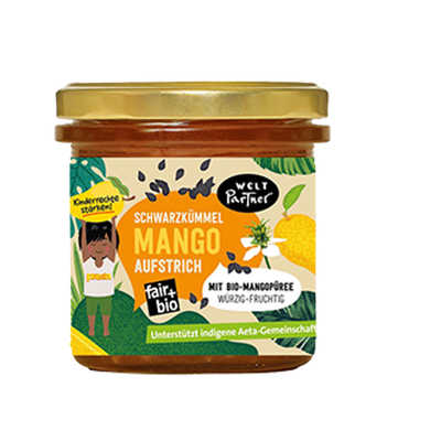 Produktfoto zu Schwarzkümmel Mango Aufstrich