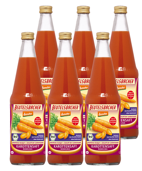 Produktfoto zu Karottensaft Rodelika 6 x 0,7 l