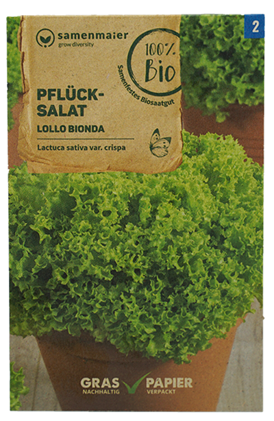 Produktfoto zu Saatgut Pflücksalat Lollo Bionda