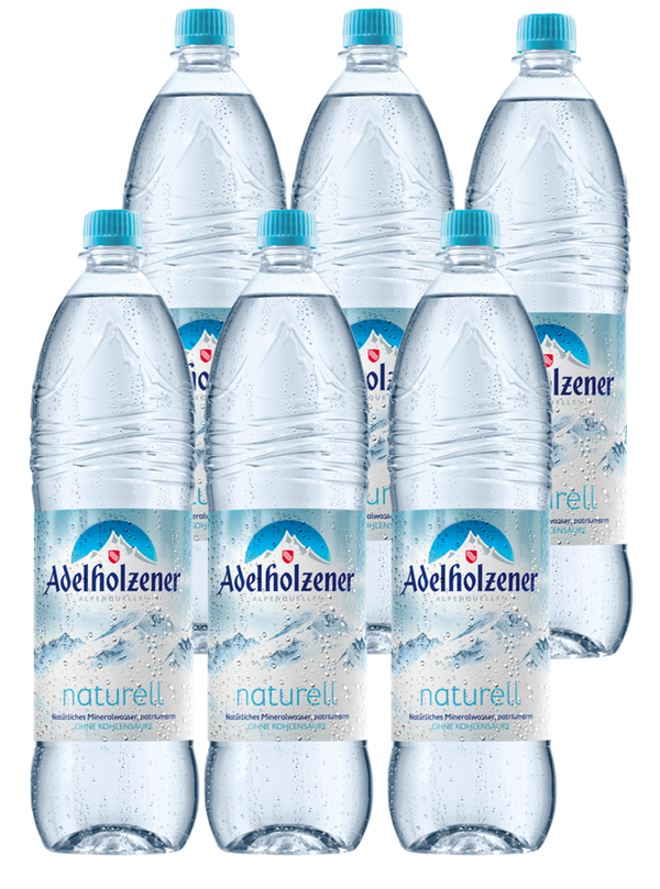 Produktfoto zu Adelholzener naturell PET 6 x 1,5 Liter