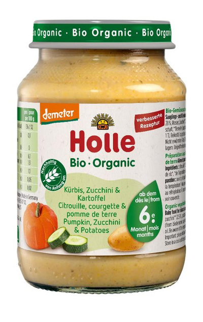 Produktfoto zu Babygläschen Kürbis mit Zucchini & Kartoffeln
