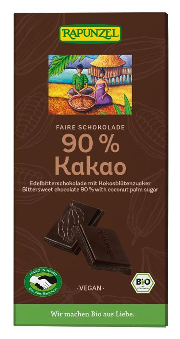 Produktfoto zu Edelbitter Schokolade 90 % Kakao