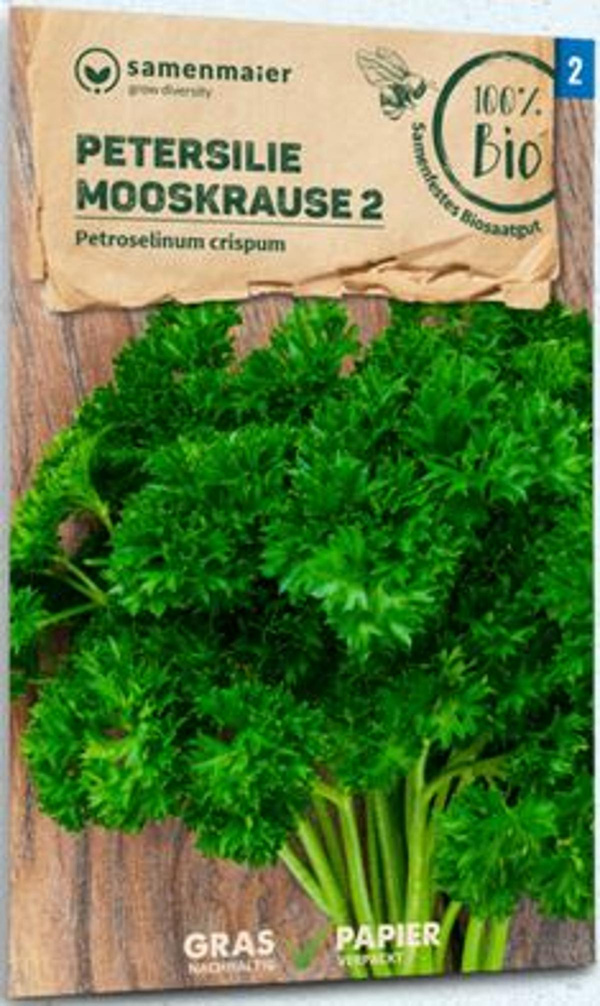 Produktfoto zu Saatgut Petersilie Mooskrause