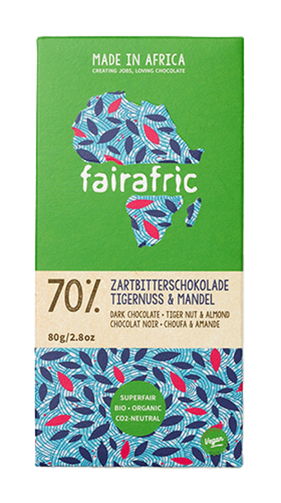 Produktfoto zu Zartbitterschokolade Tigernuss & Mandel