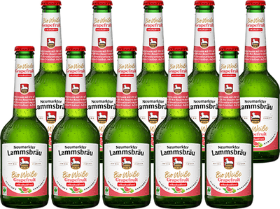 Produktfoto zu Lammsbräu Weiße & Grapefruit alkoholfrei 10 x 0,33 l