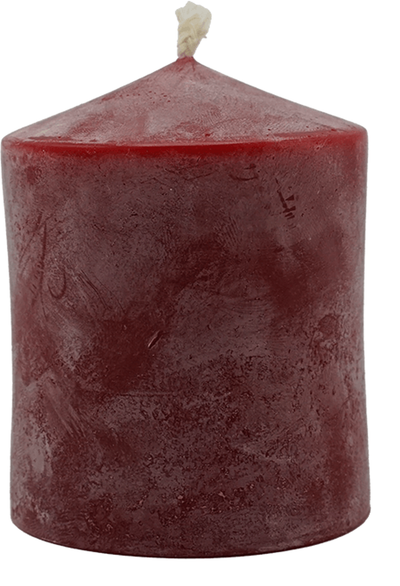 Produktfoto zu Rote Stumpenkerze klein