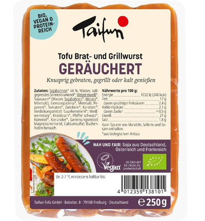 Produktfoto zu Tofu Brat- und Grillwurst geräuchert