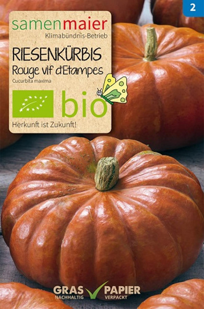 Produktfoto zu Saatgut Riesenkürbis Rouge vif d'Etampes