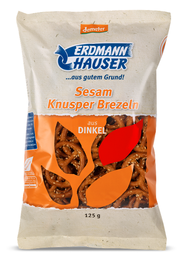 Produktfoto zu Dinkelknusperbrezen mit Sesam