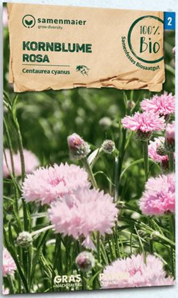 Produktfoto zu Saatgut Kornblume rosa