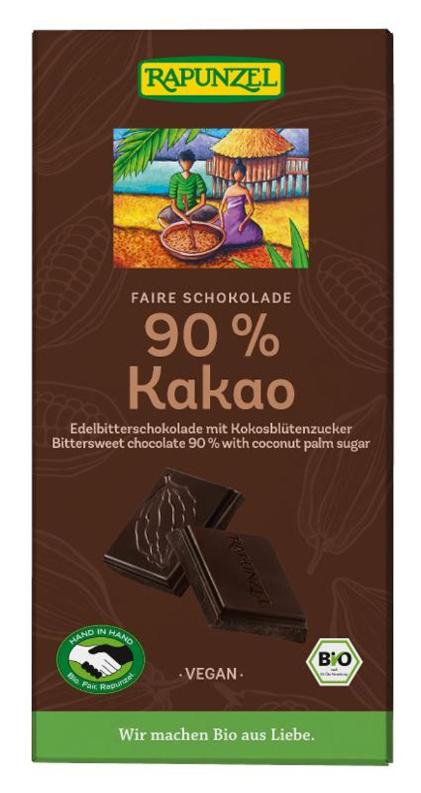 Produktfoto zu Edelbitter Schokolade 90 % Kakao