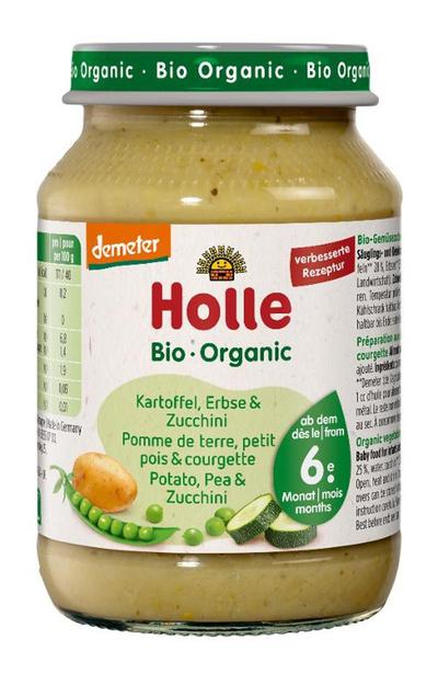 Produktfoto zu Babygläschen Kartoffeln mit Erbsen & Zucchini