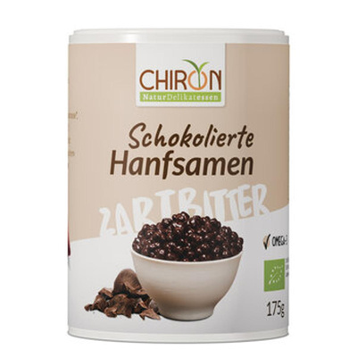 Produktfoto zu Gebrannte Hanfsamen in Zartbitterschokolade