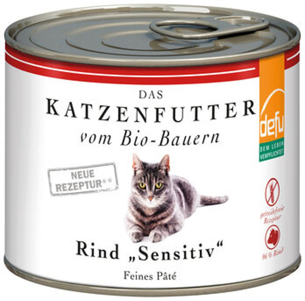 Produktfoto zu Katzenfutter Paté Rind sensitiv