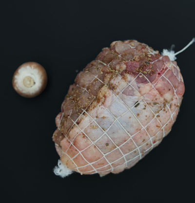 Produktfoto zu Puten Rollbraten Maroni-Champignon