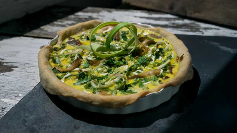 Rezeptbild für Lauch Austernpilz Quiche