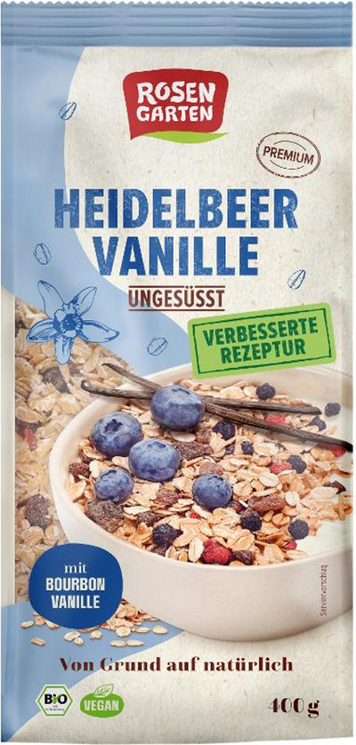 Produktfoto zu Heidelbeer Vanille Müsli ungesüßt