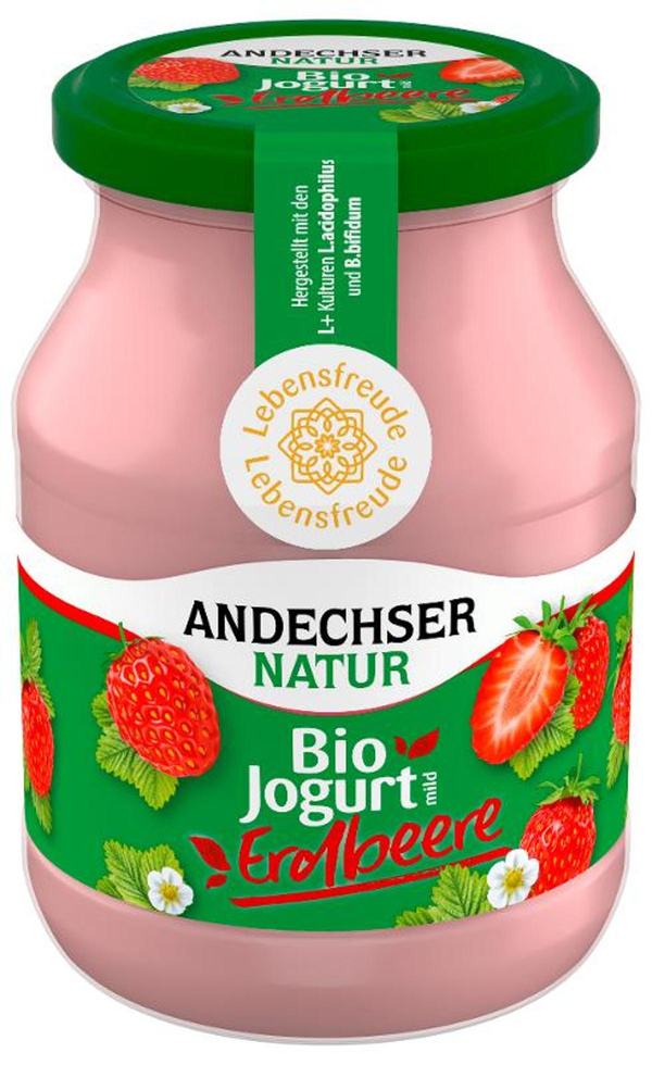 Produktfoto zu Joghurt Glas Erdbeere