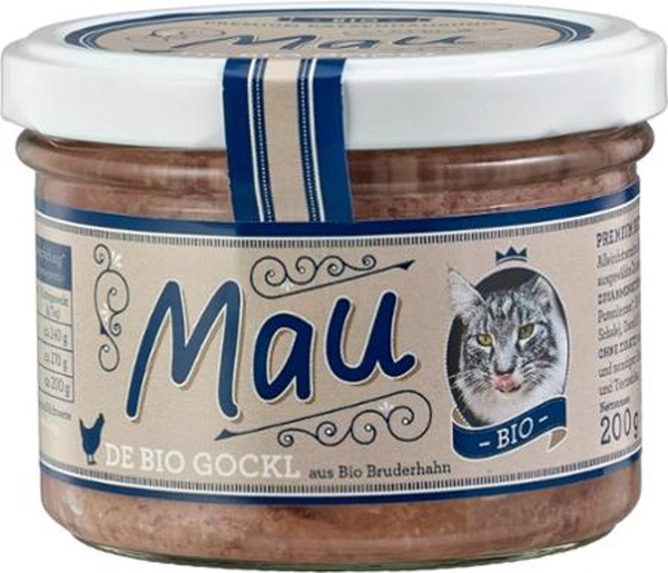 Produktfoto zu Katzenfutter Mau Bio Gockl